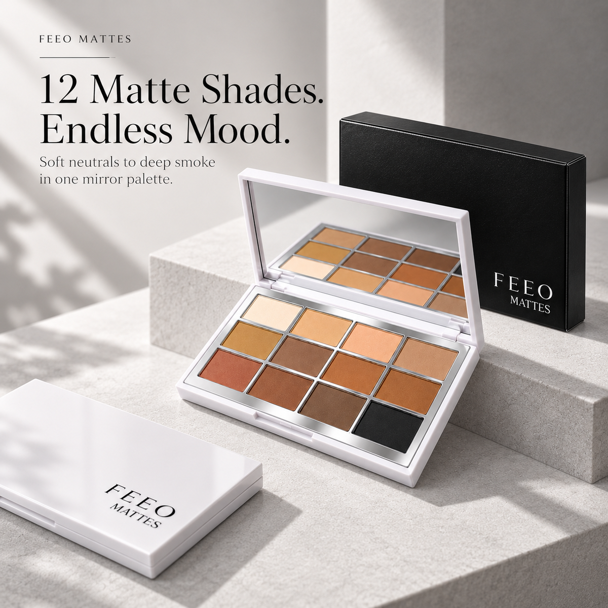 FEEO MATTES 12-Shade Eyeshadow Palette